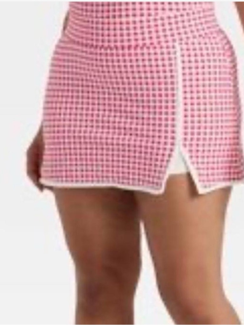 all in motion Pink Gingham Split-Hem Mini Skirt